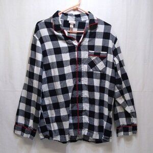 Wondershop Buffalo Check Red Trim Pajama Top Sleepwear Button Up Men's Medium